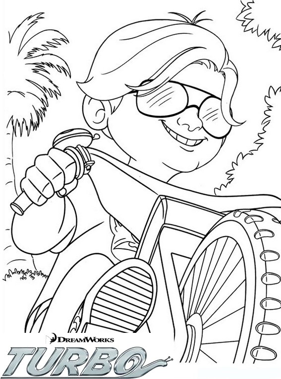 coloriage turbo l escargot le petit voisin